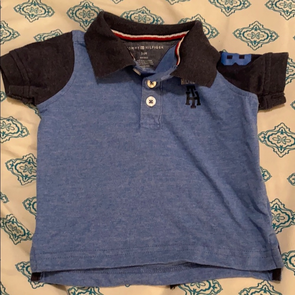 Tommy Hilfiger Blue Collar Short Sleeve Shirt